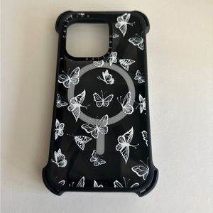 iPhone 14 pro black butterfly casetify case